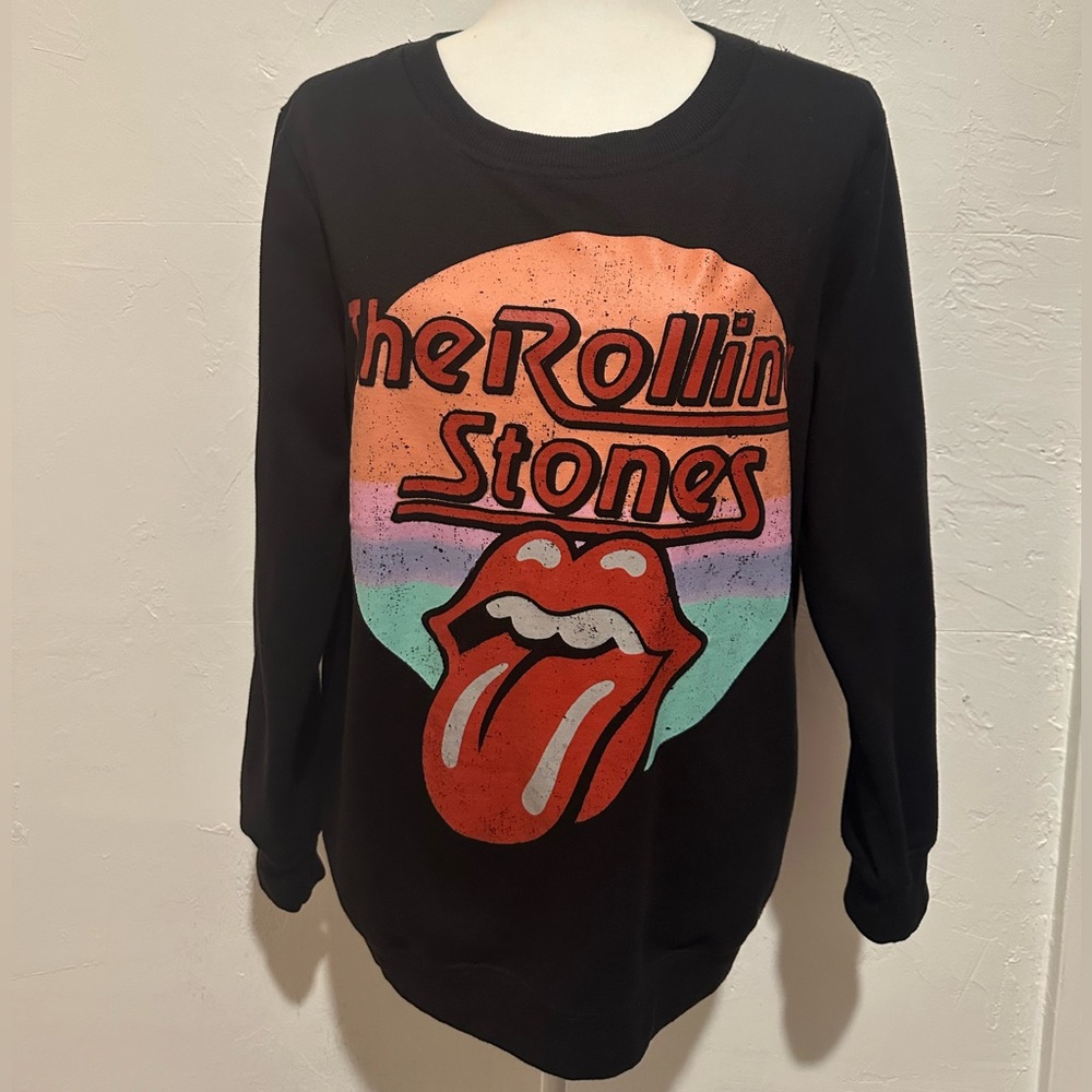 THE ROLLING STONES TONGUE FALL WINTER BLACK SWEATER
